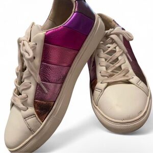 Kurt Geiger Cream and Pink Women's Sneakers